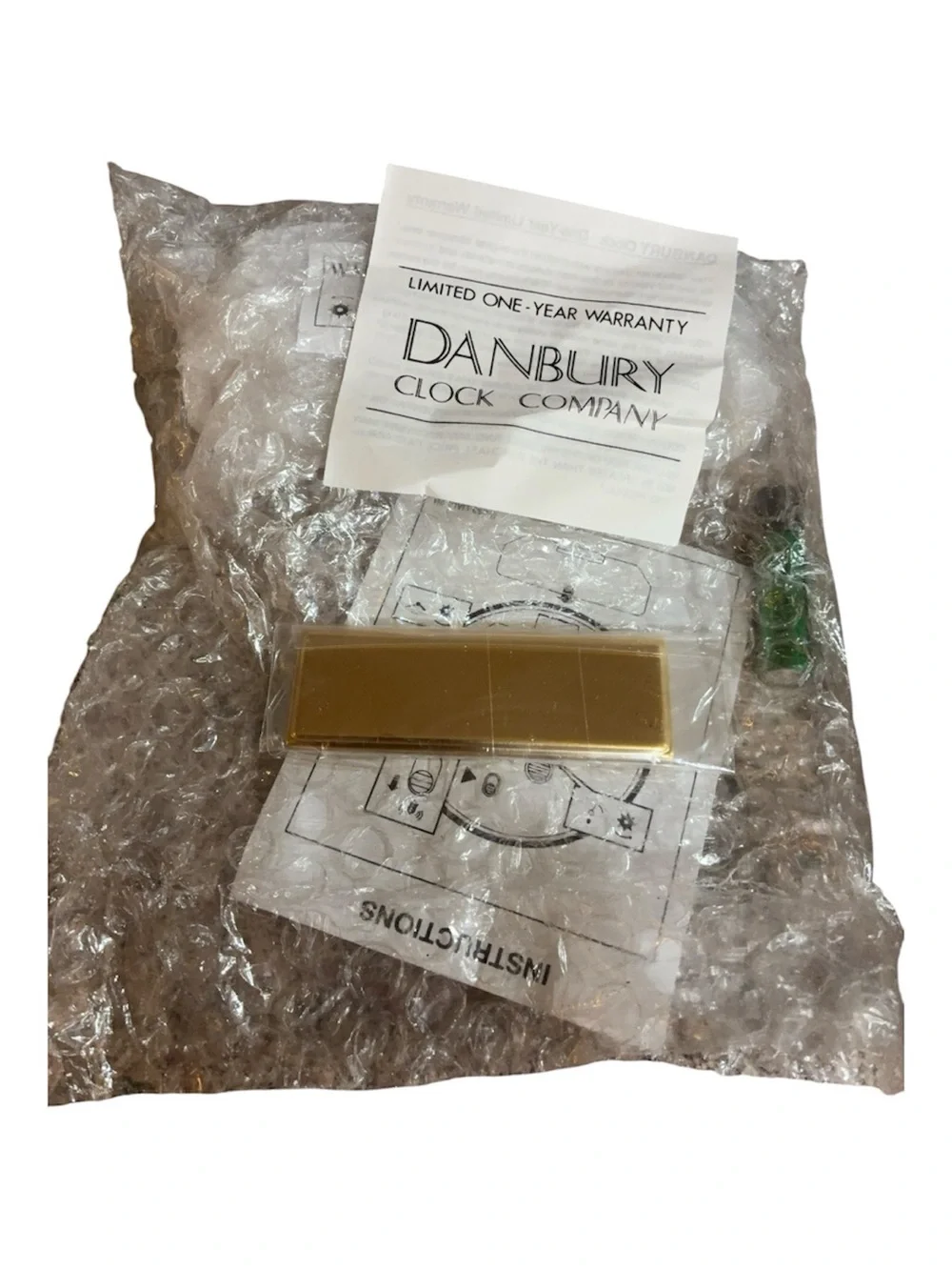 Danbury Mahogany & Brass Arch Quartz Clock | Things Remembered |New in Box